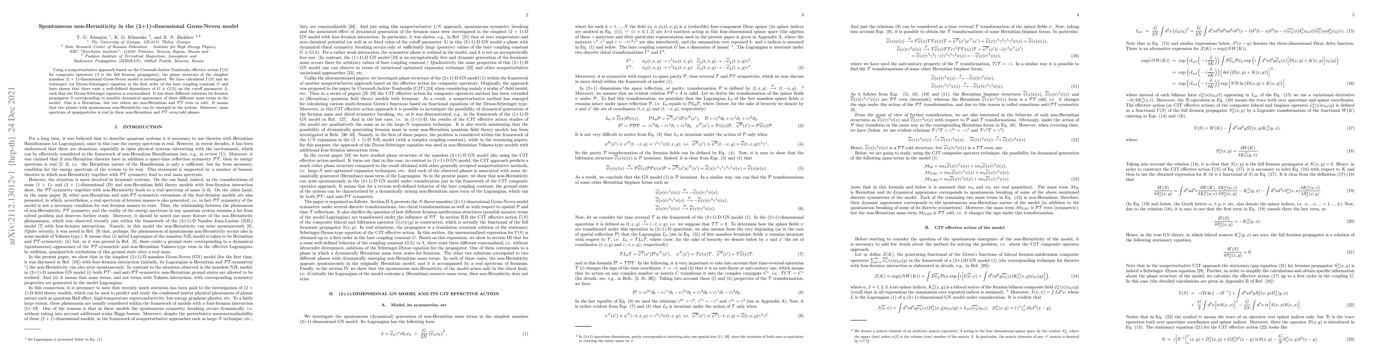 Thumbnail for Spontaneous non-Hermiticity in the (2+1)-dimensional Gross-Neveu model