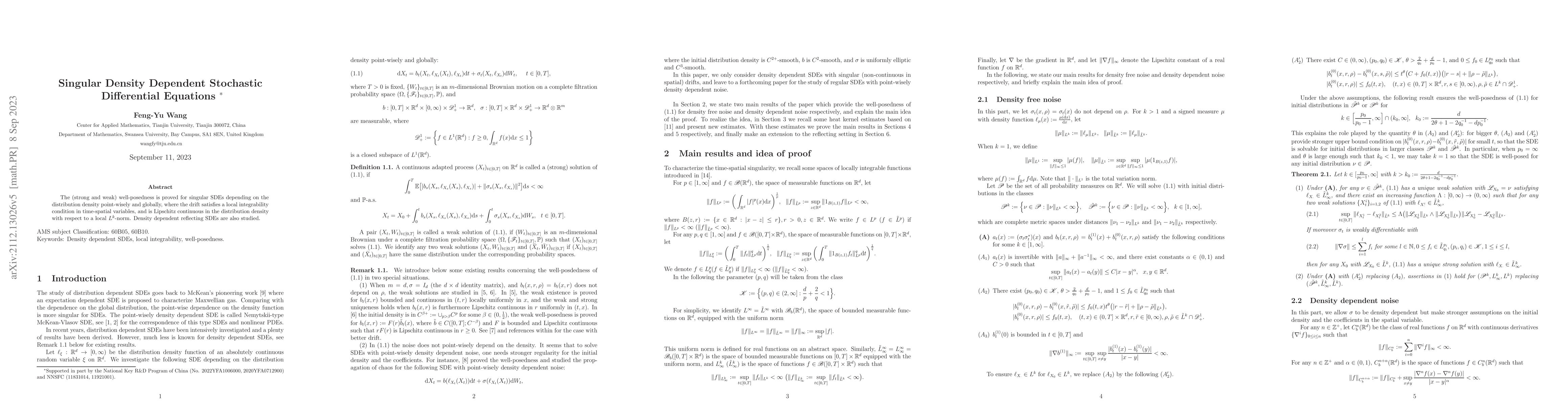 Thumbnail for Density Dependent Singular Stochastic Differential Equations
