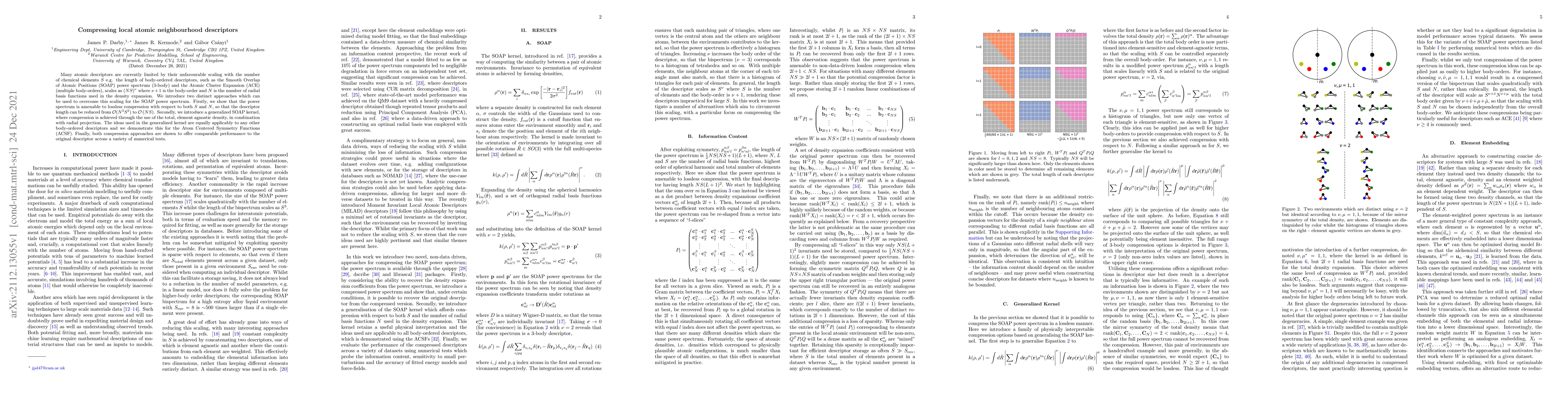 Thumbnail for Compressing local atomic neighbourhood descriptors