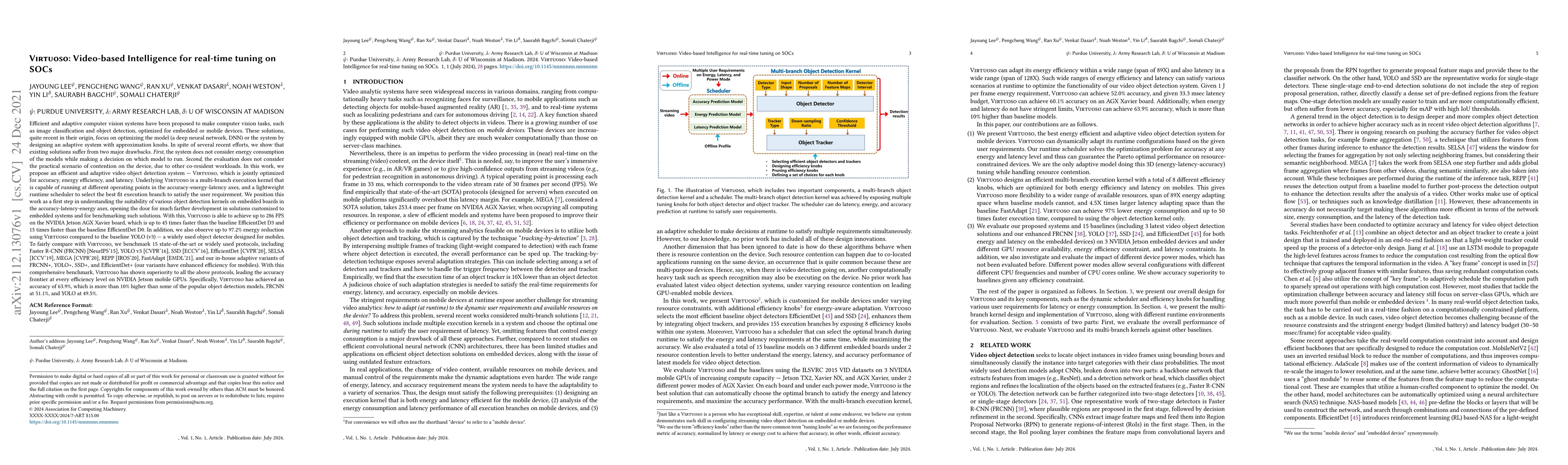 Thumbnail for Virtuoso: Video-based Intelligence for real-time tuning on SOCs