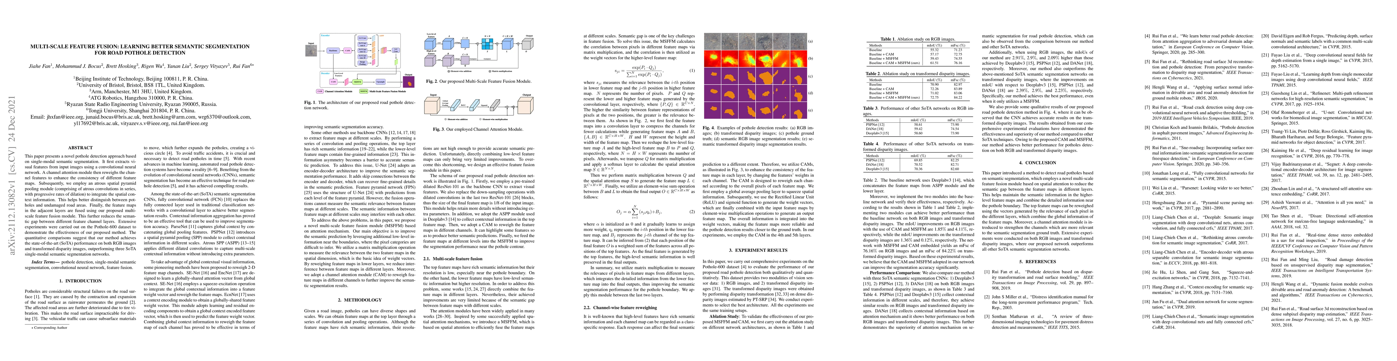 Thumbnail for Multi-Scale Feature Fusion: Learning Better Semantic Segmentation for
  Road Pothole Detection