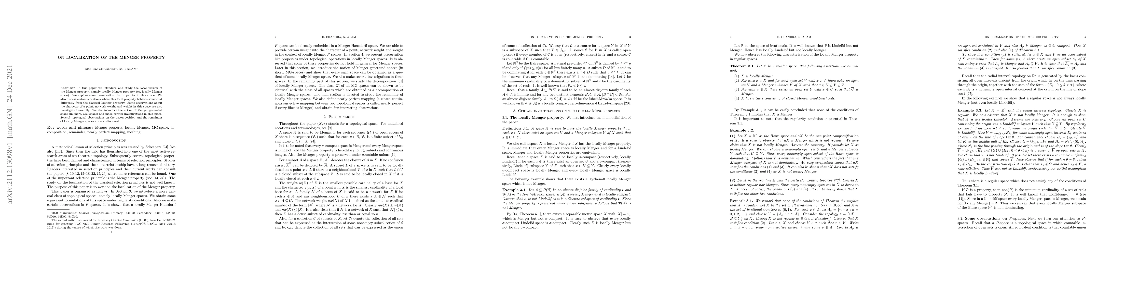 Thumbnail for On localization of the Menger property