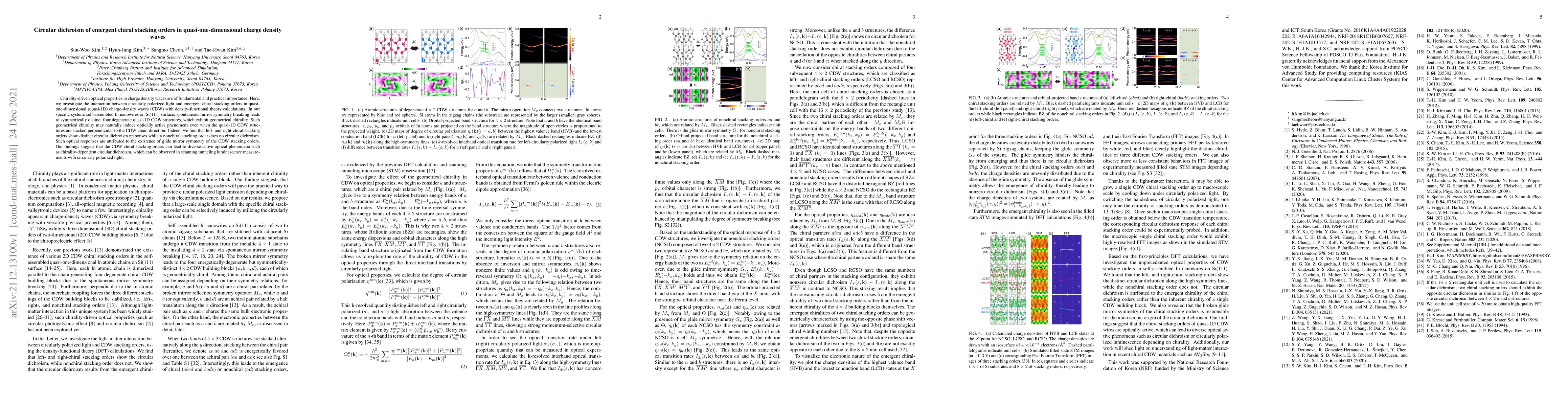 Thumbnail for Circular dichroism of emergent chiral stacking orders in
  quasi-one-dimensional charge density waves