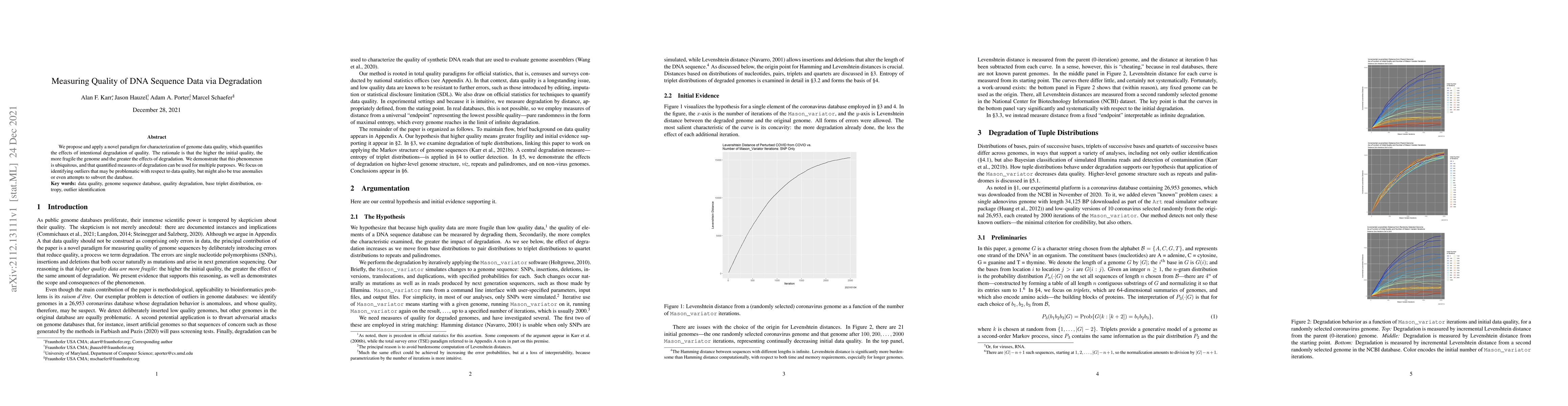 Thumbnail for Measuring Quality of DNA Sequence Data via Degradation