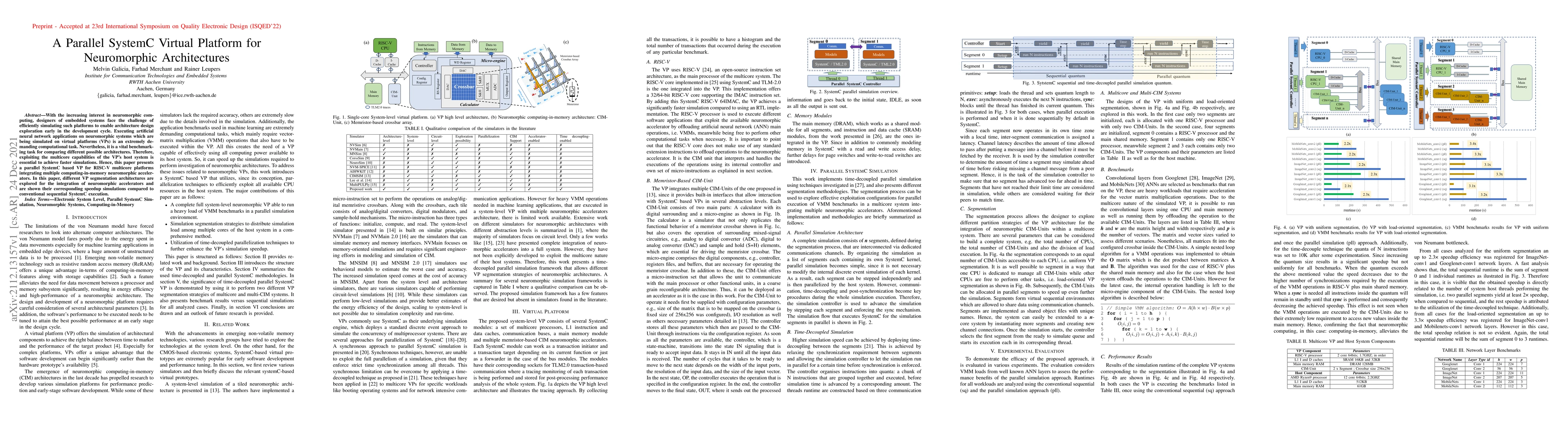 Thumbnail for A Parallel SystemC Virtual Platform for Neuromorphic Architectures
