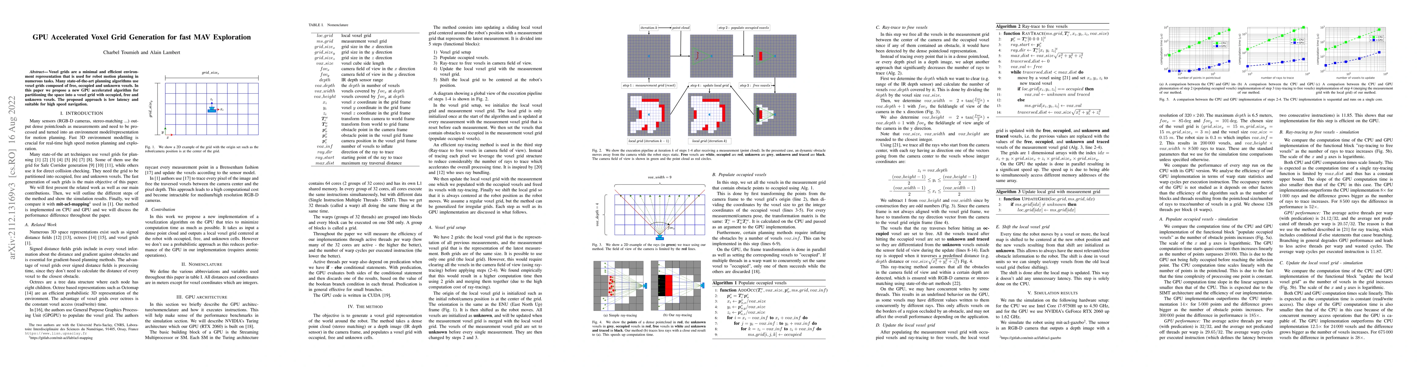 Thumbnail for GPU Accelerated Voxel Grid Generation for Fast MAV Exploration