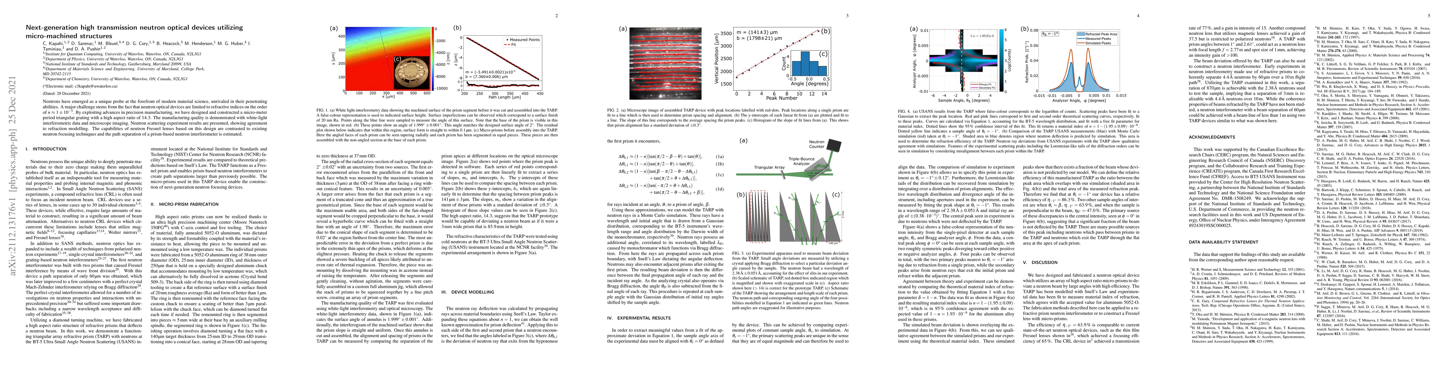 Thumbnail for Next-generation high transmission neutron optical devices utilizing
  micro-machined structures