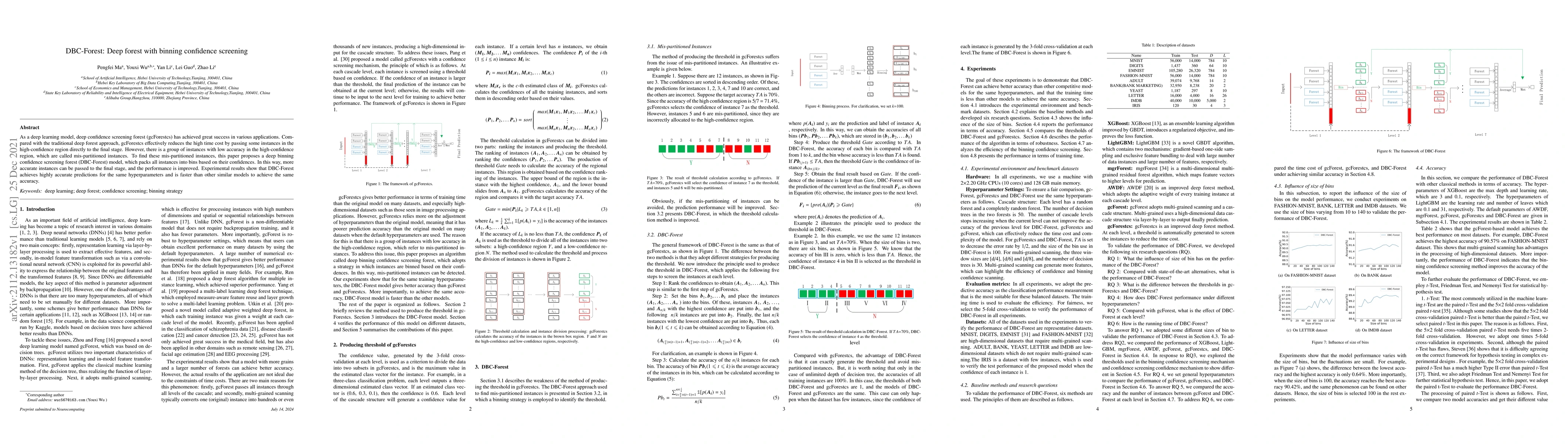 Thumbnail for DBC-Forest: Deep forest with binning confidence screening