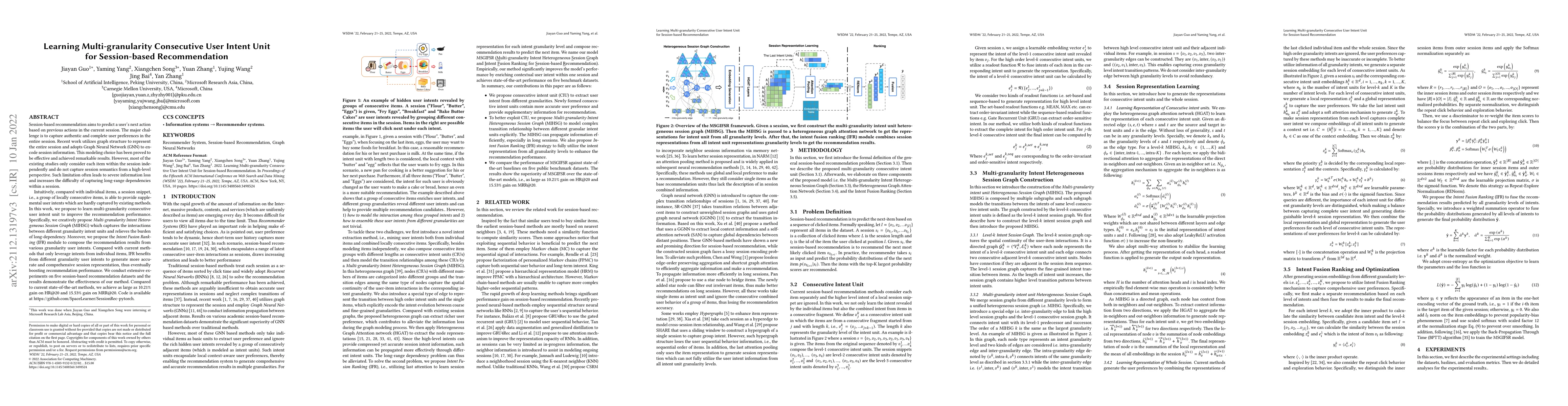 Thumbnail for Learning Multi-granularity User Intent Unit for Session-based
  Recommendation
