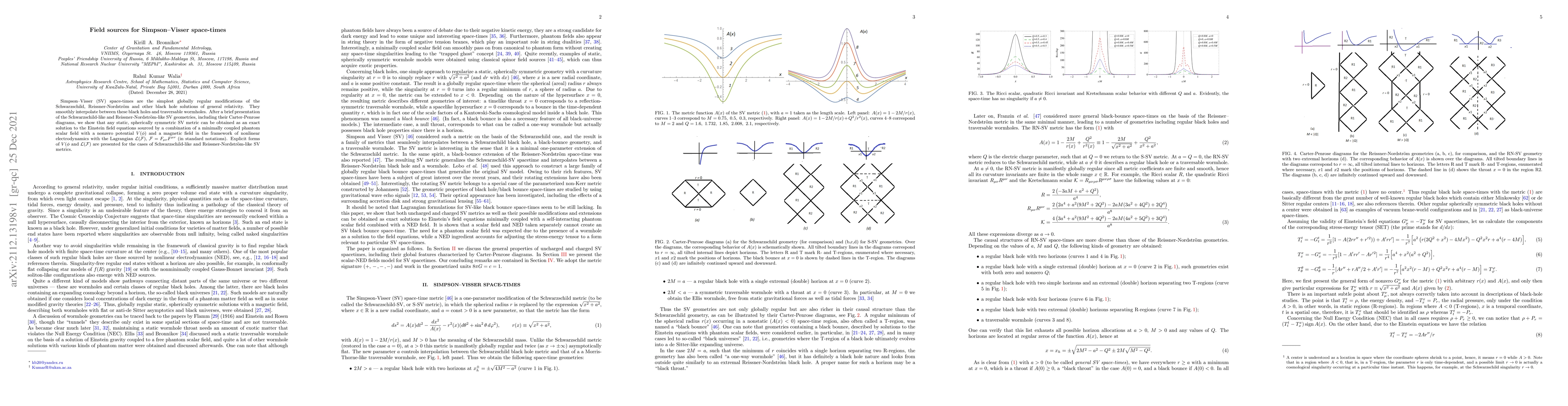 Thumbnail for Field sources for Simpson-Visser space-times