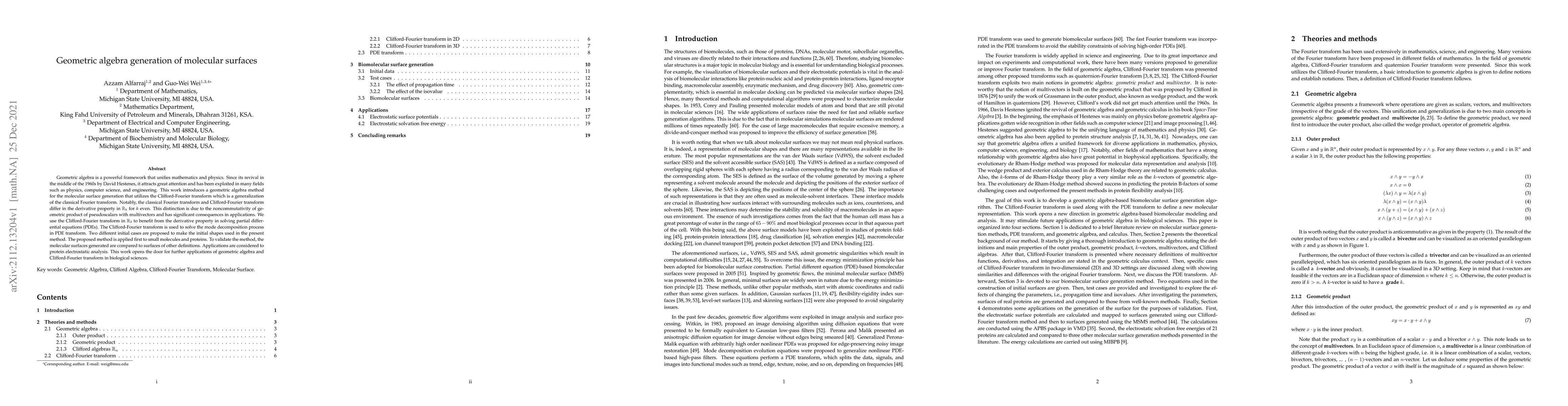 Thumbnail for Geometric algebra generation of molecular surfaces