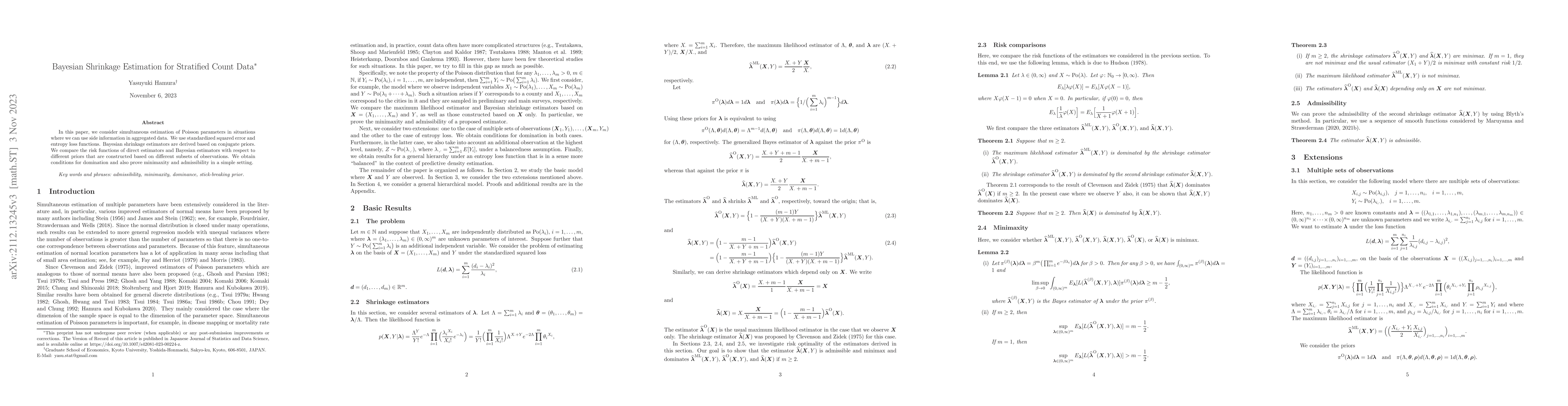 Thumbnail for Bayesian Shrinkage Estimation for Stratified Count Data