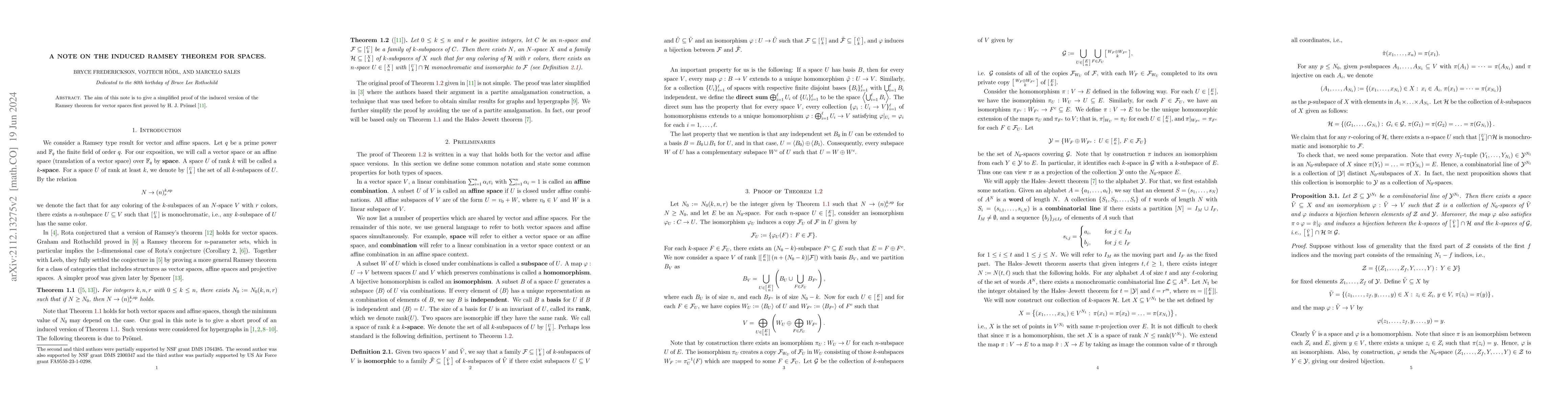 Thumbnail for A note on the induced Ramsey theorem for spaces