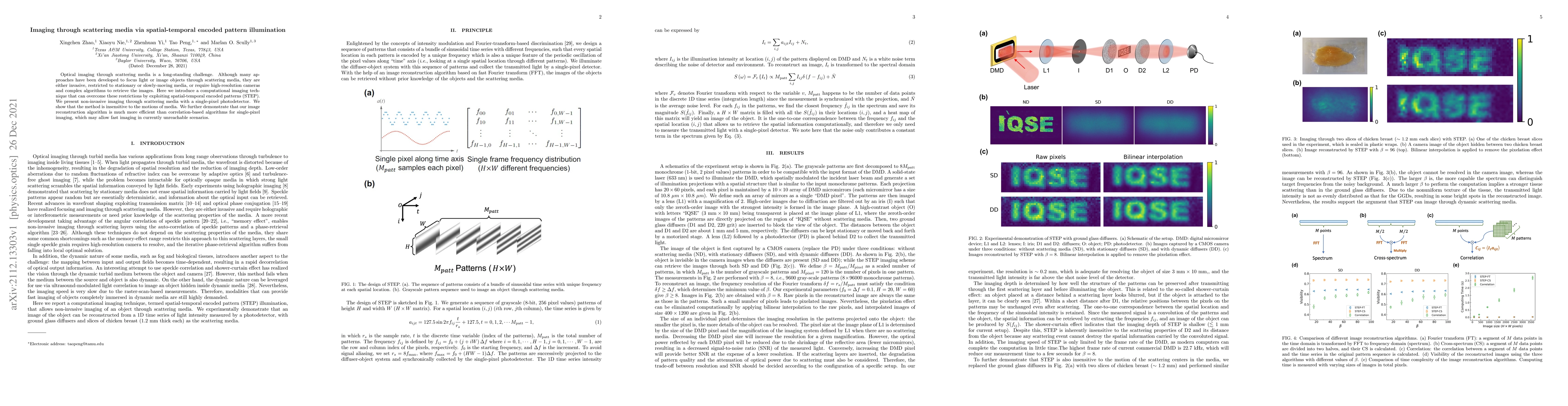 Thumbnail for Imaging through scattering media via spatial-temporal encoded pattern
  illumination