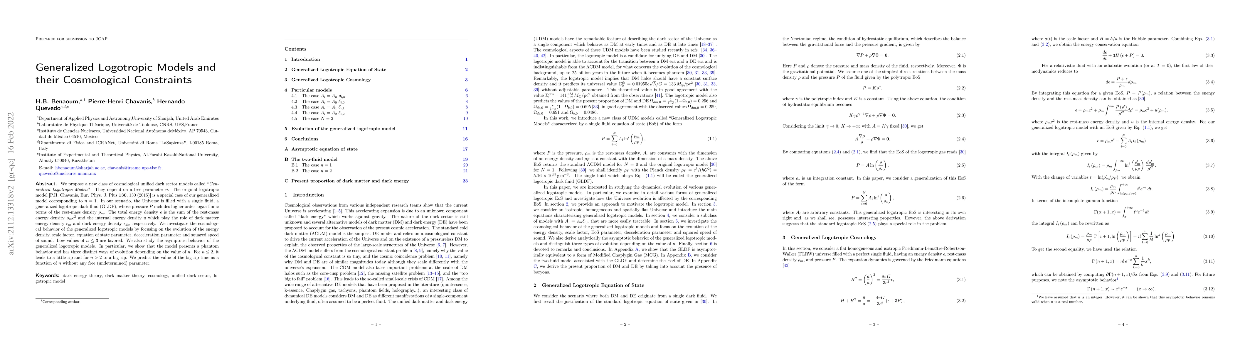 Thumbnail for Generalized Logotropic Models and their Cosmological Constraints