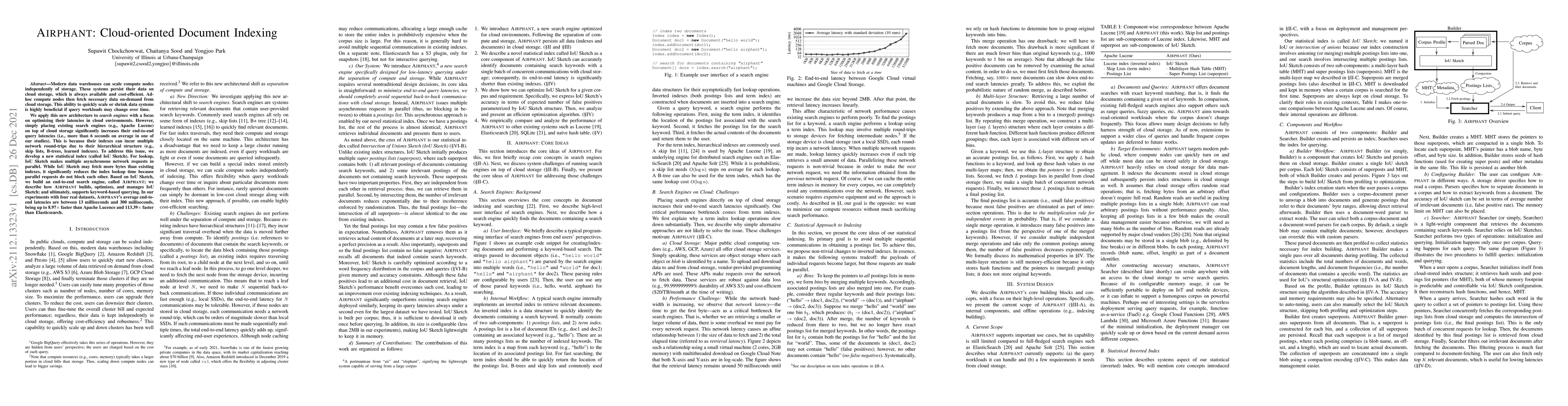 Thumbnail for Airphant: Cloud-oriented Document Indexing