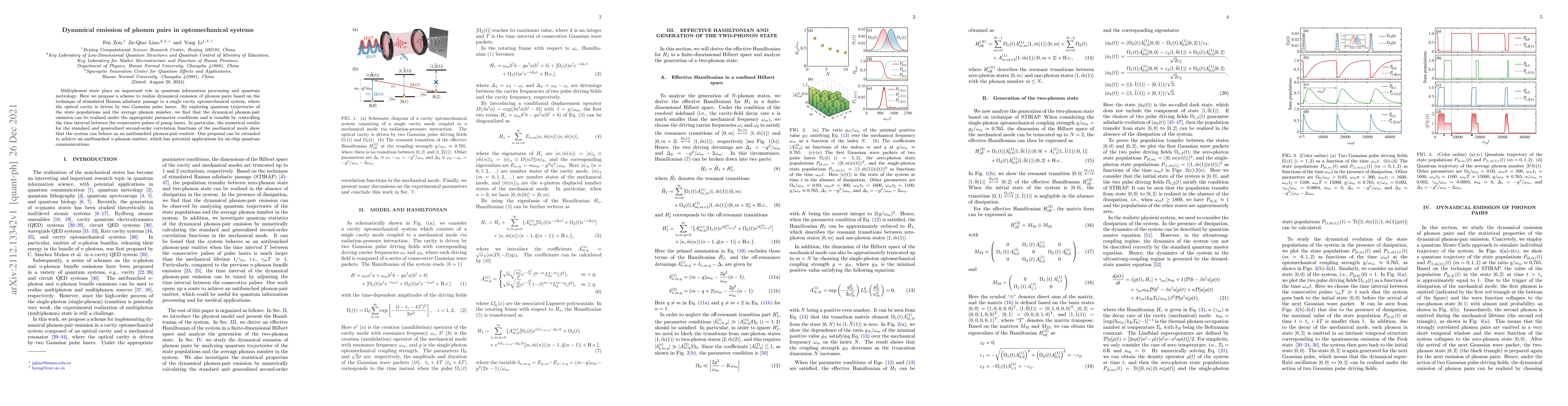 Thumbnail for Dynamical emission of phonon pairs in optomechanical systems