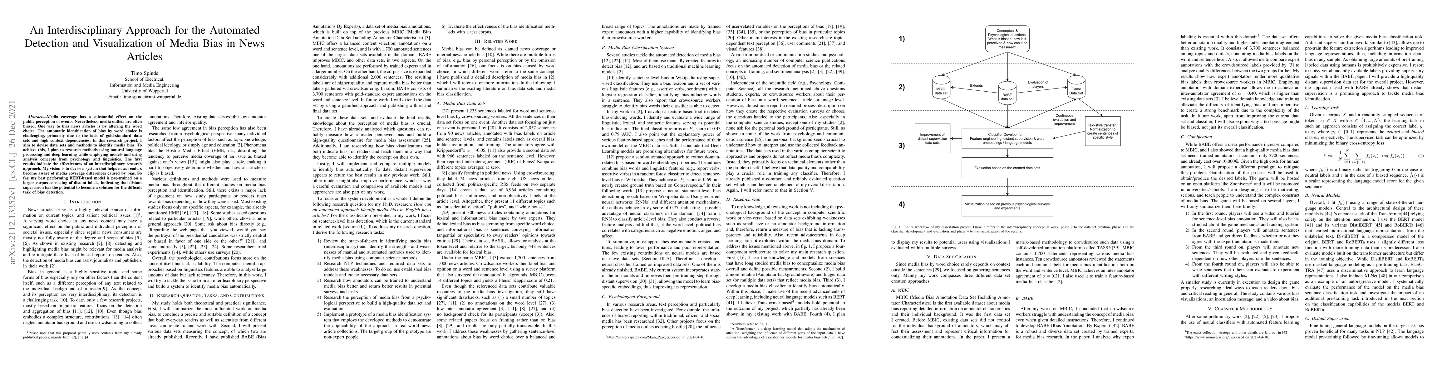 Thumbnail for An Interdisciplinary Approach for the Automated Detection and
  Visualization of Media Bias in News Articles