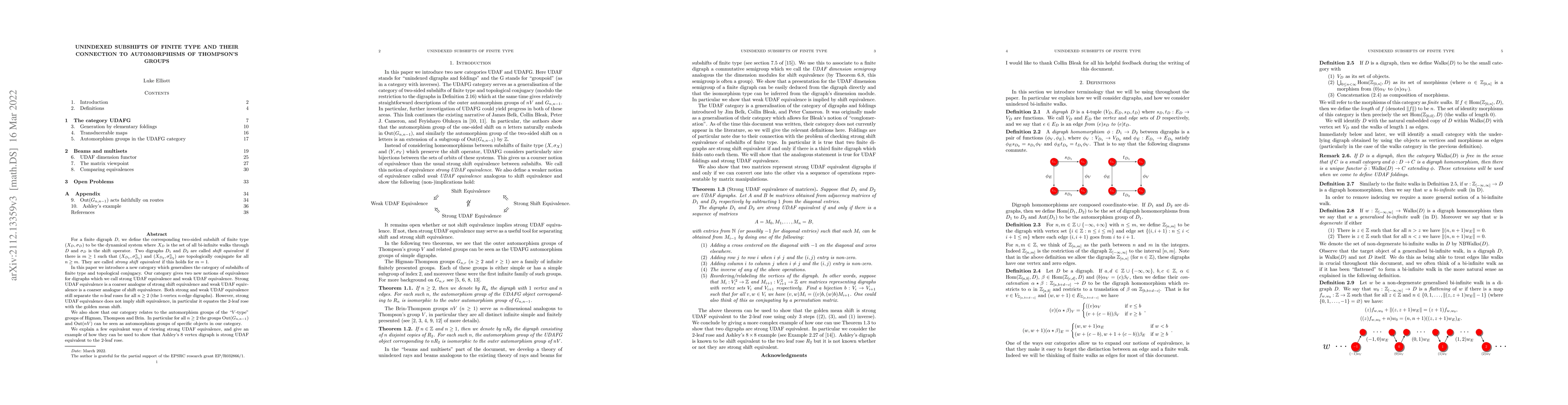 Thumbnail for Unindexed subshifts of finite type and their connection to automorphisms
  of Thompson's groups