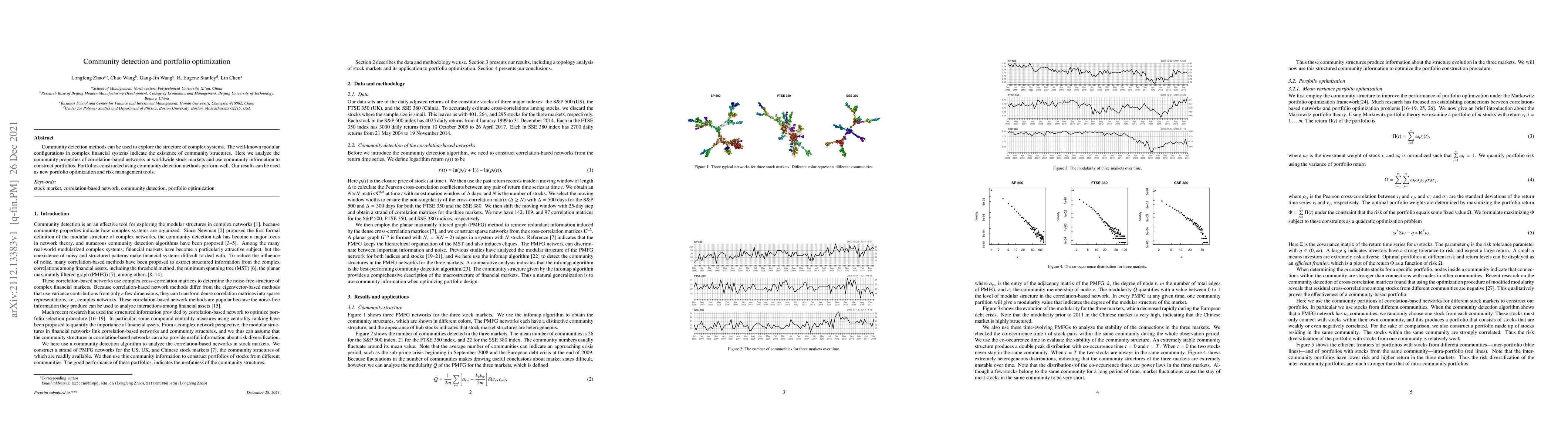 Thumbnail for Community detection and portfolio optimization