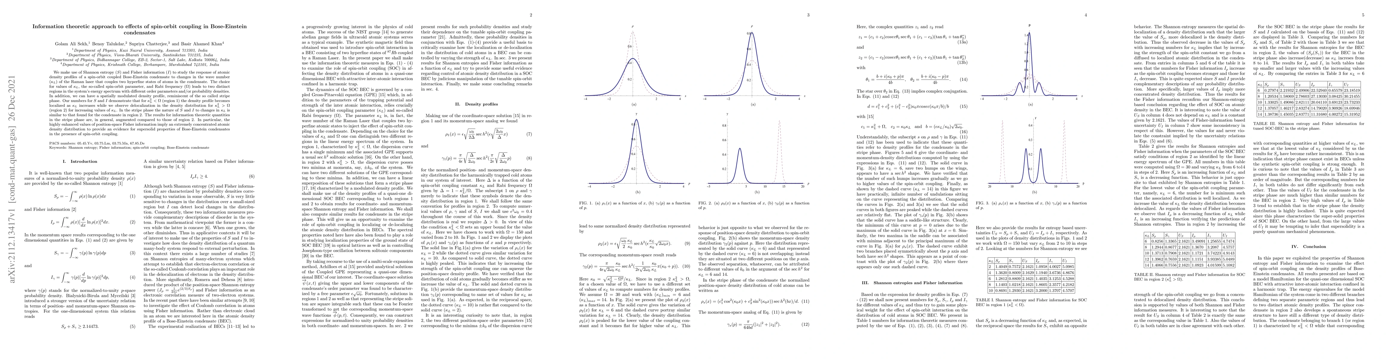 Thumbnail for Information theoretic approach to effects of spin-orbit coupling in
  Bose-Einstein condensates
