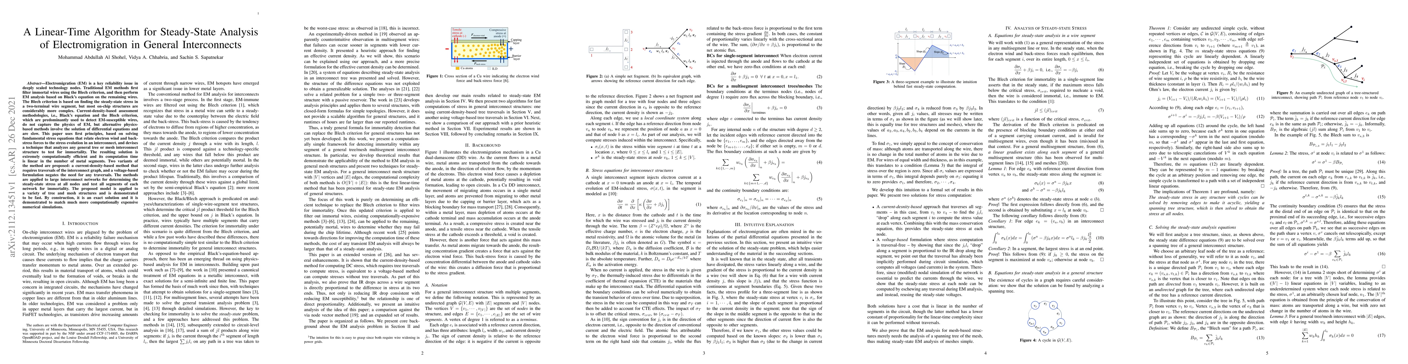 Thumbnail for A Linear-Time Algorithm for Steady-State Analysis of Electromigration in
  General Interconnects