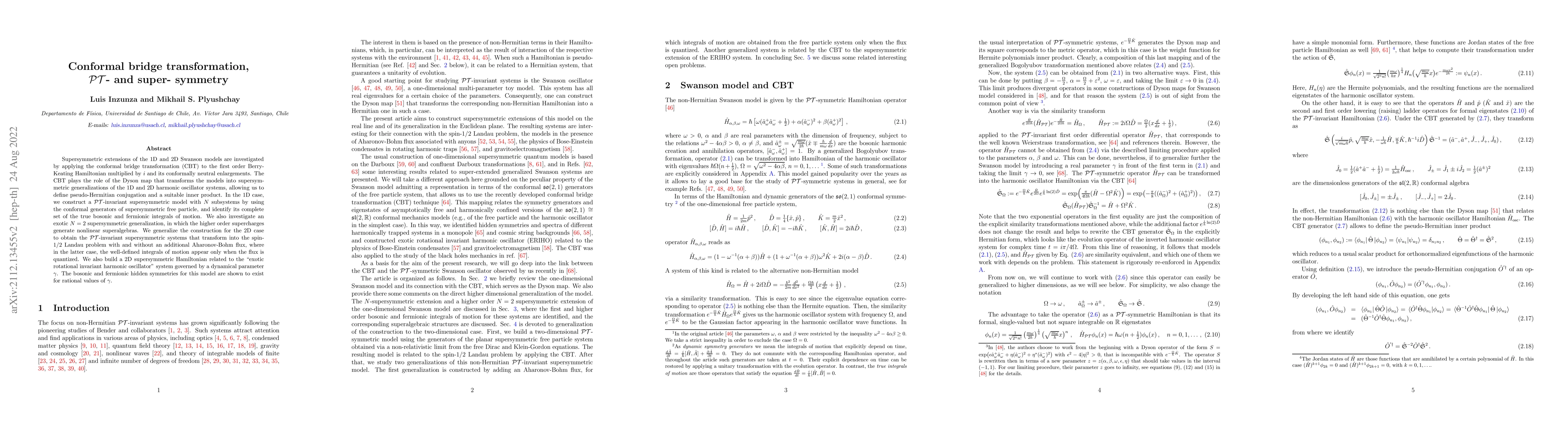 Thumbnail for Conformal bridge transformation, $\mathcal{PT}$- and super- symmetry