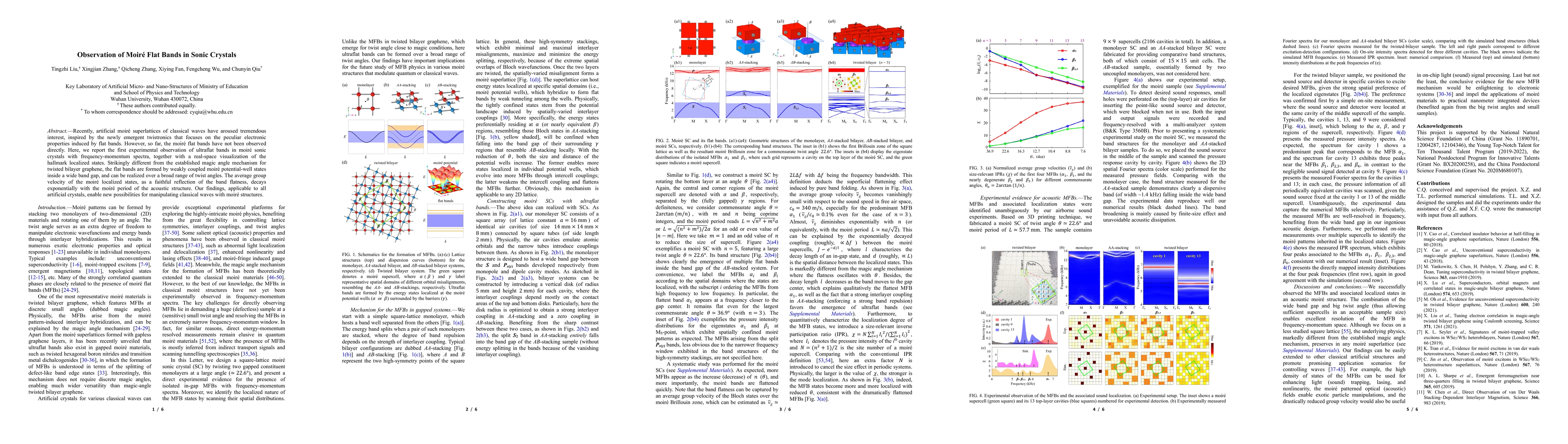 Thumbnail for Observation of Moir\'e Flat Bands in Sonic Crystals