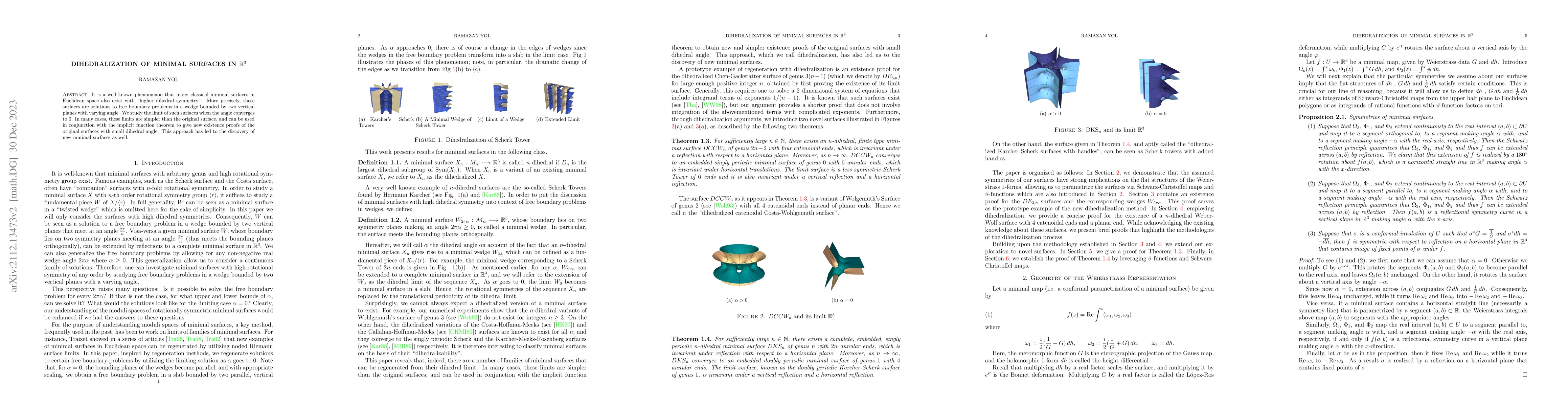 Thumbnail for Dihedralization of Minimal Surfaces in $\mathbb{R}^3$