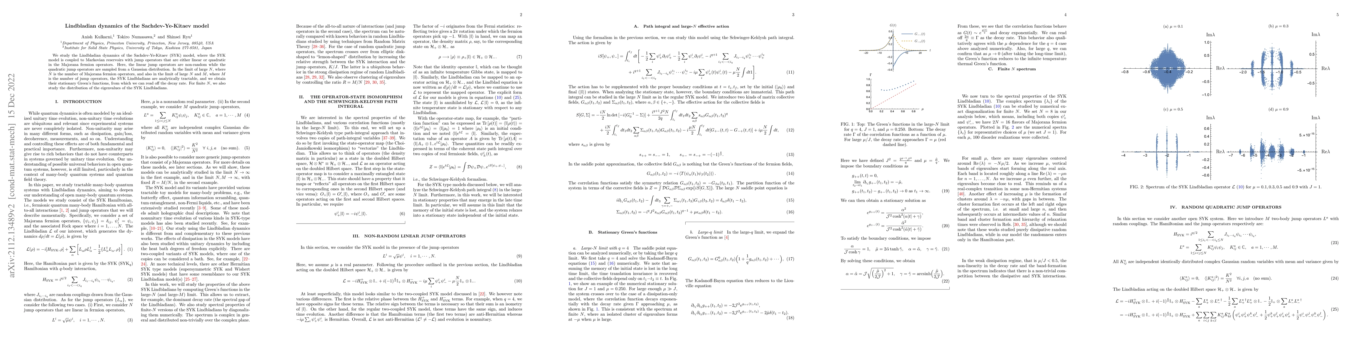 Thumbnail for Lindbladian dynamics of the Sachdev-Ye-Kitaev model
