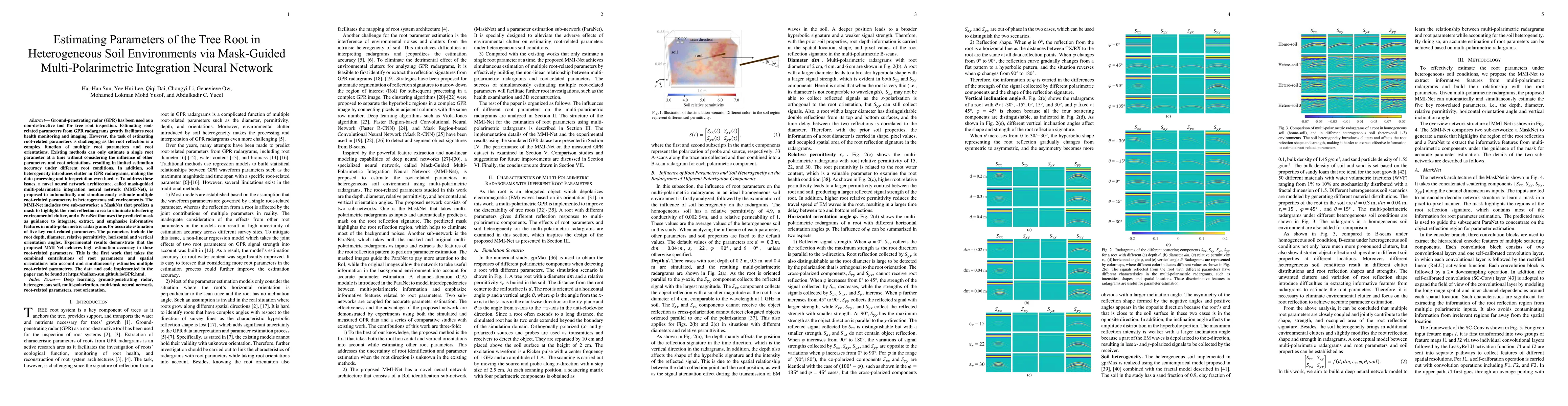 Thumbnail for Estimating Parameters of the Tree Root in Heterogeneous Soil
  Environments via Mask-Guided Multi-Polarimetric Integration Neural Network