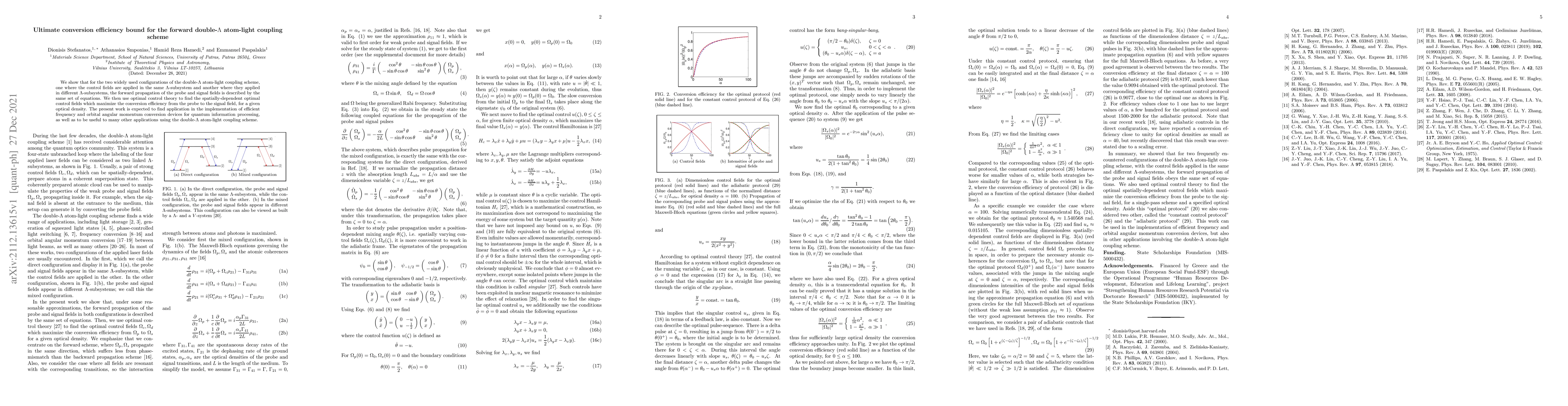 Thumbnail for Ultimate conversion efficiency bound for the forward double-$\Lambda$
  atom-light coupling scheme