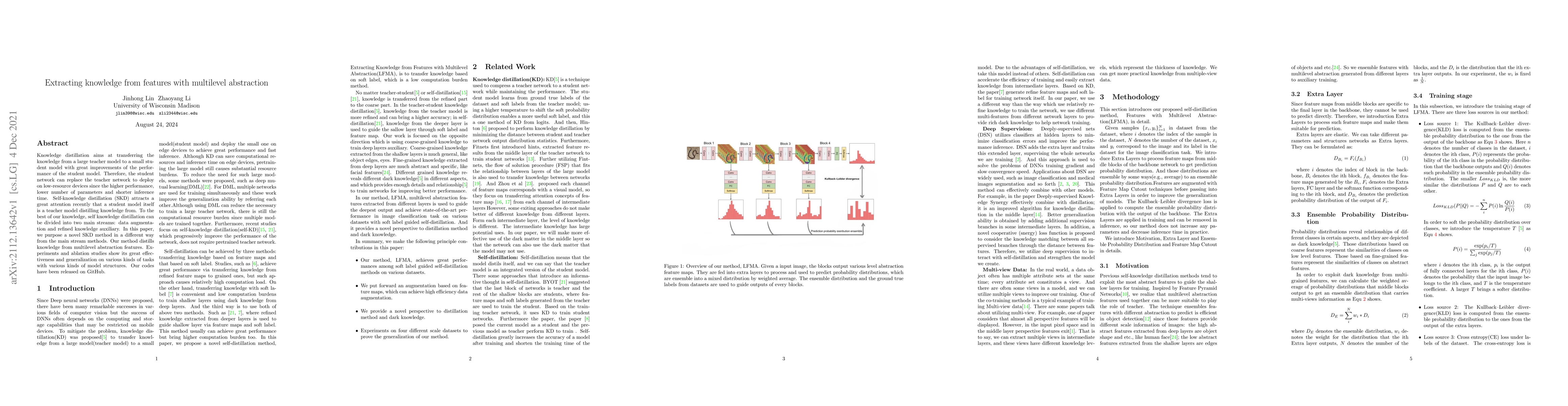Thumbnail for Extracting knowledge from features with multilevel abstraction