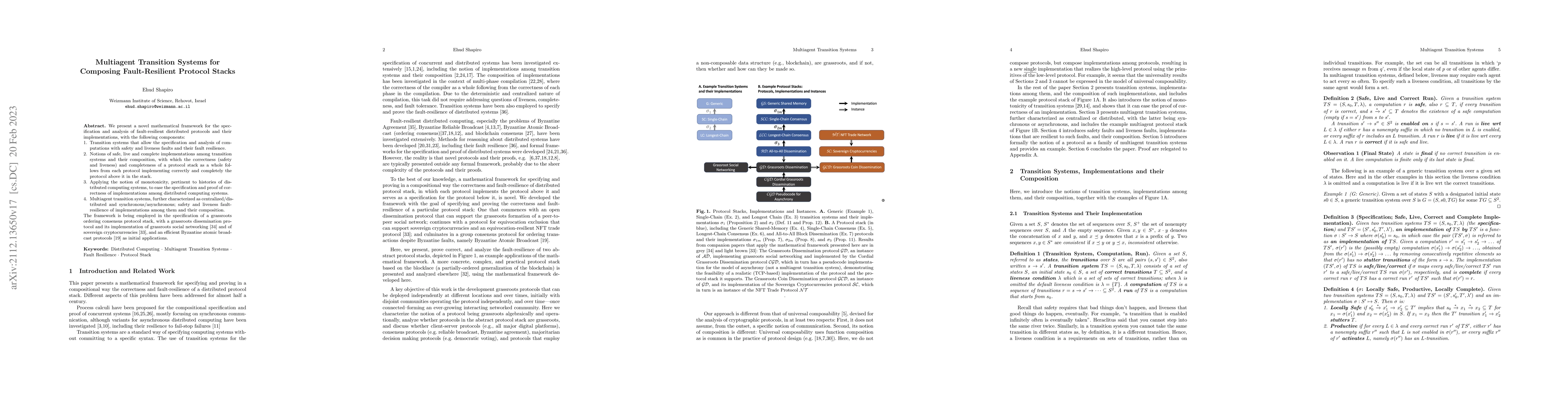 Thumbnail for Multiagent Transition Systems for Composing Fault-Resilient Protocol
  Stacks