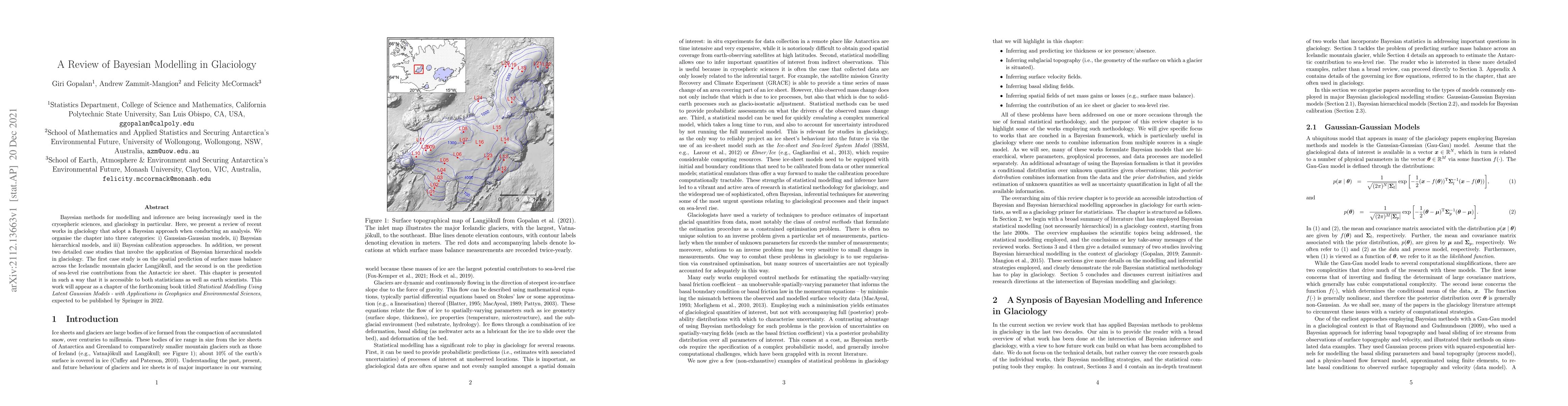 Thumbnail for A Review of Bayesian Modelling in Glaciology