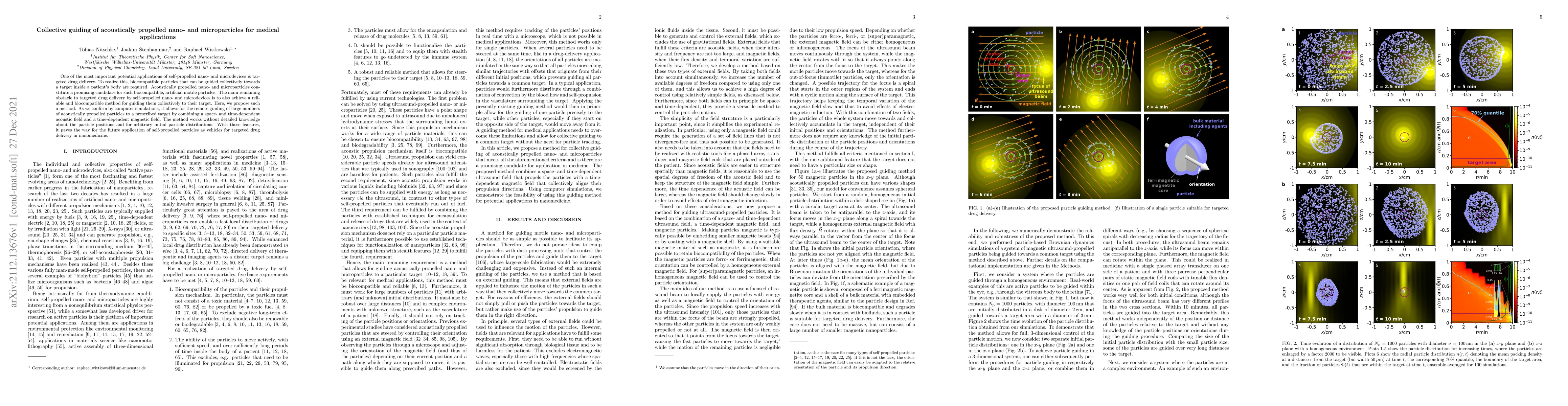 Thumbnail for Collective guiding of acoustically propelled nano- and microparticles
  for medical applications