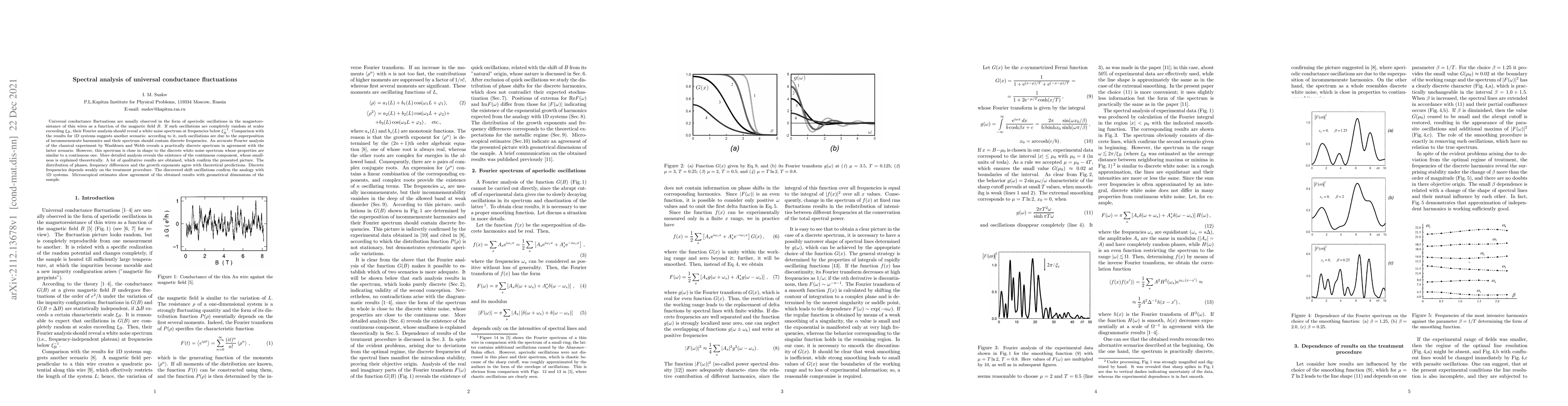 Thumbnail for Spectral analysis of universal conductance fluctuations