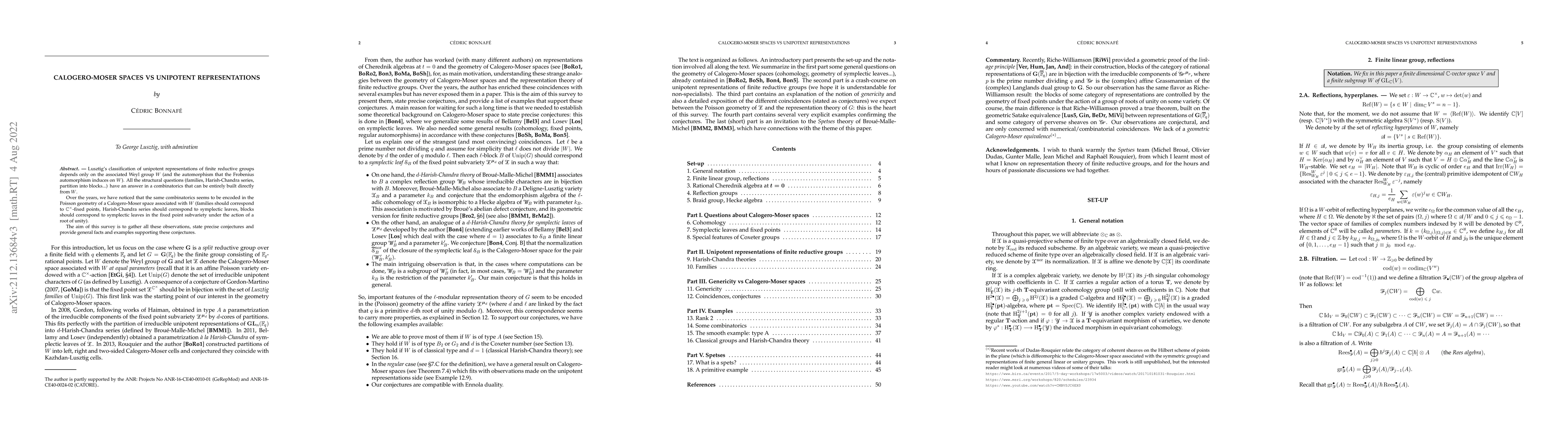 Thumbnail for Calogero-Moser spaces vs unipotent representations