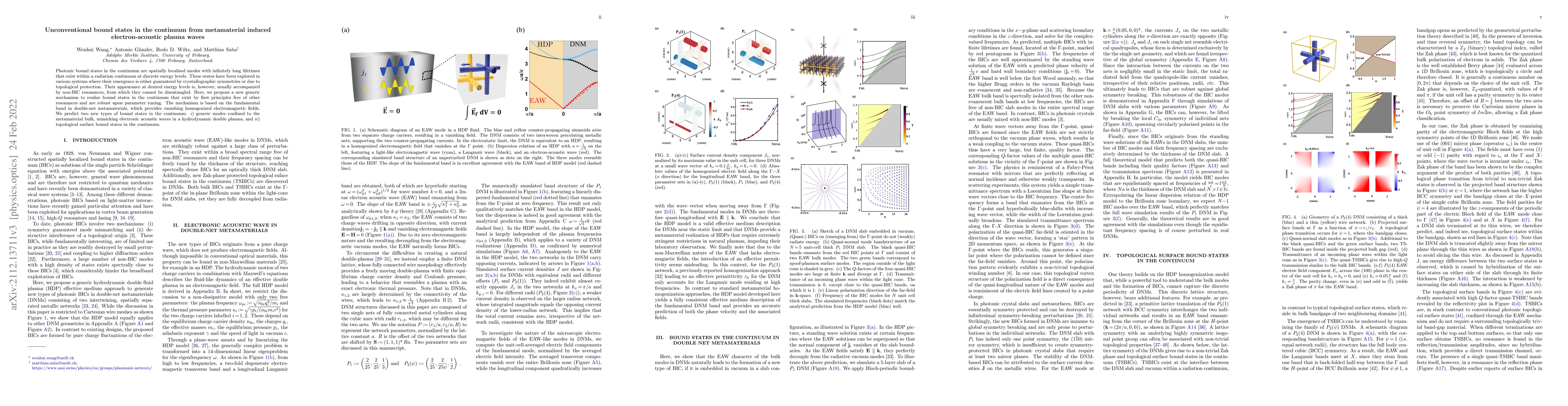 Thumbnail for Unconventional bound states in the continuum from metamaterial induced
  electron-acoustic plasma waves
