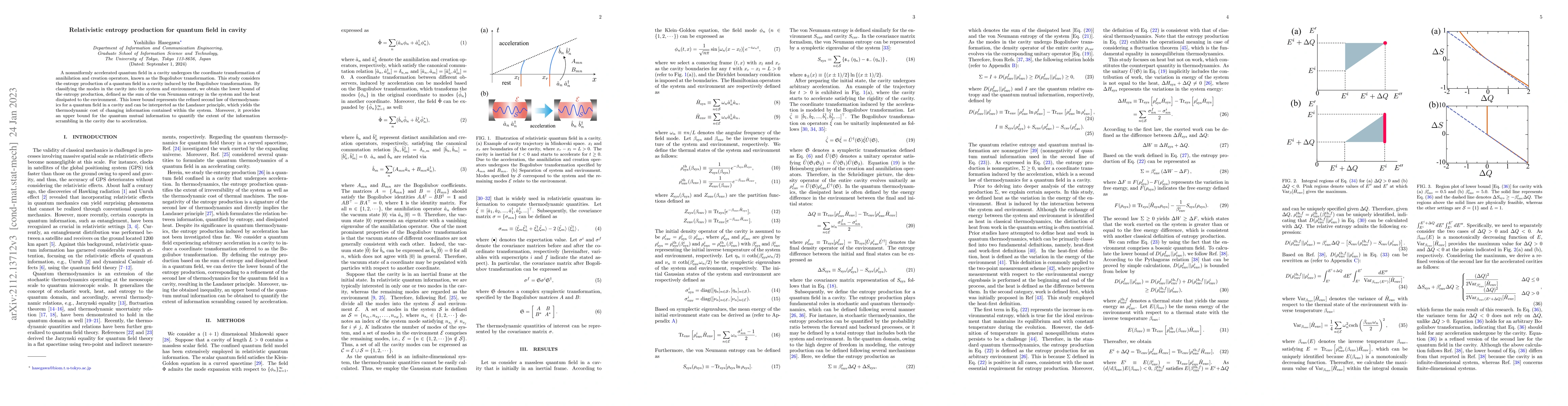Thumbnail for Relativistic entropy production for quantum field in cavity