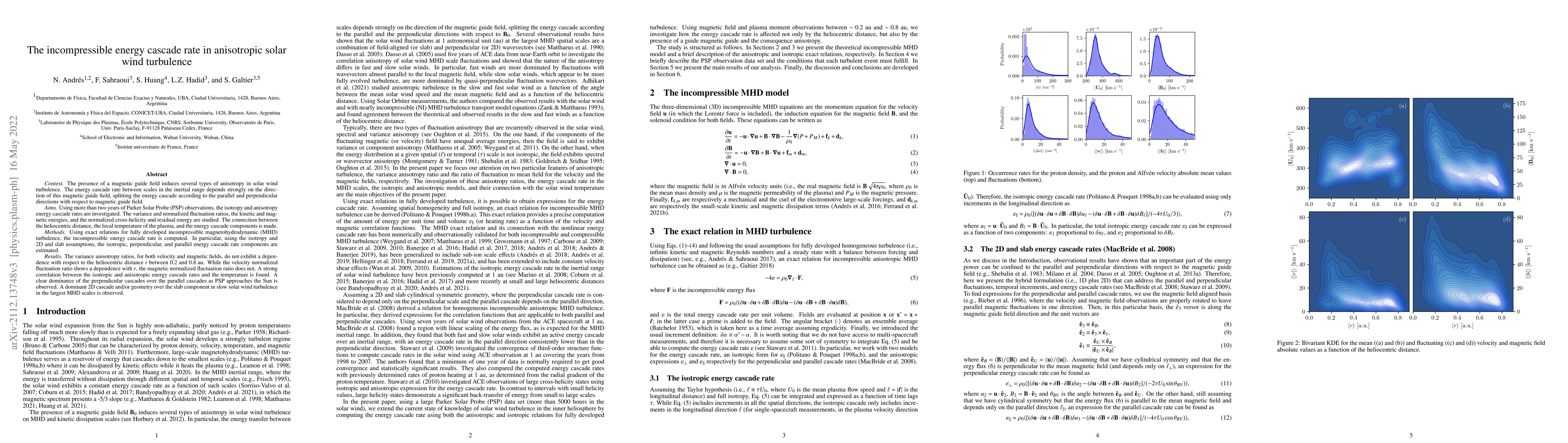 Thumbnail for The incompressible energy cascade rate in anisotropic solar wind
  turbulence