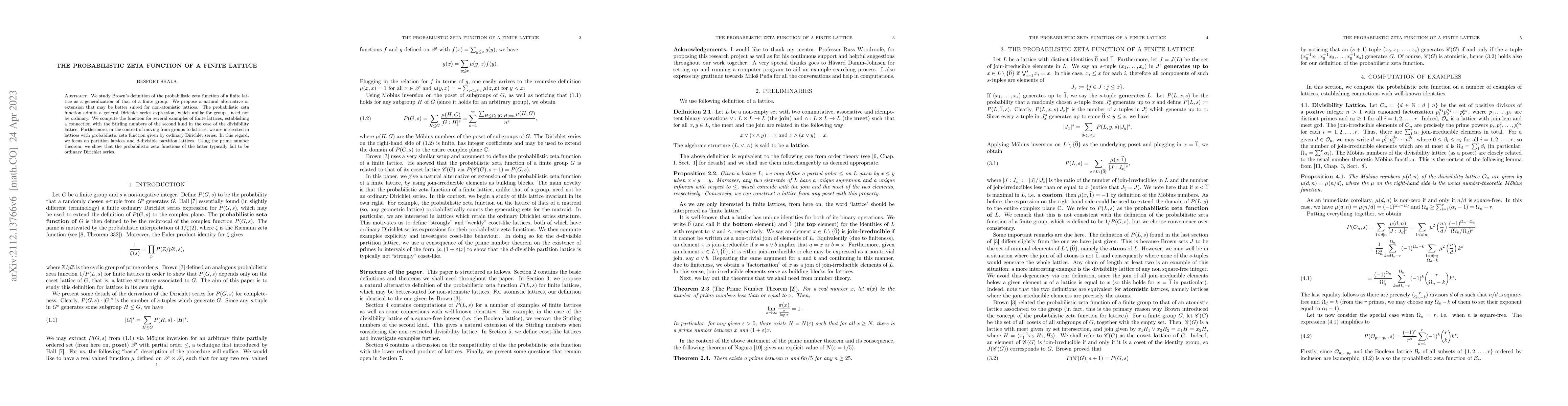 Thumbnail for The Probabilistic Zeta Function of a Finite Lattice