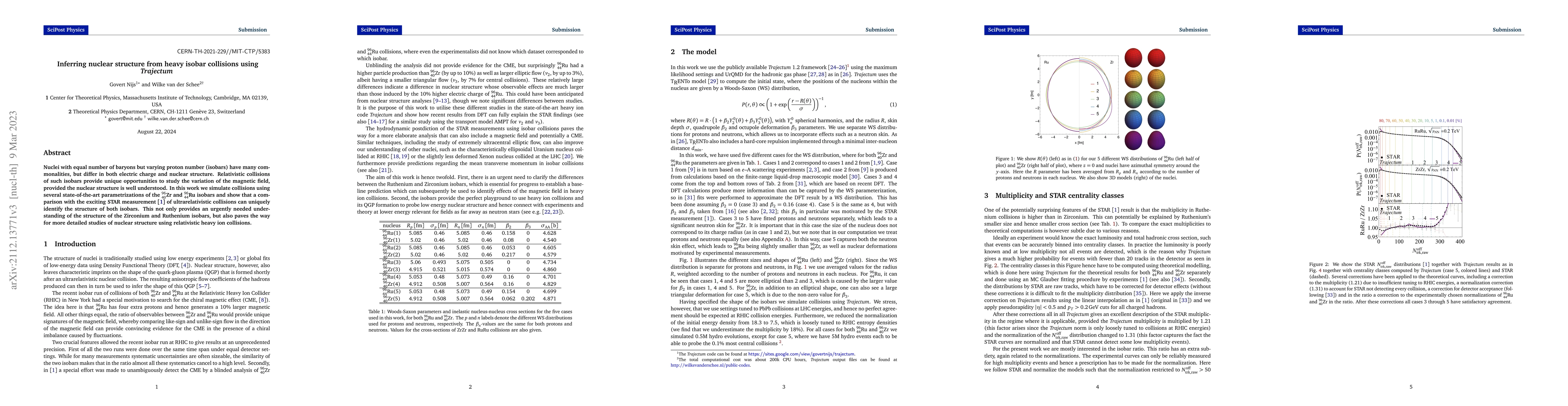 Thumbnail for Inferring nuclear structure from heavy isobar collisions using Trajectum