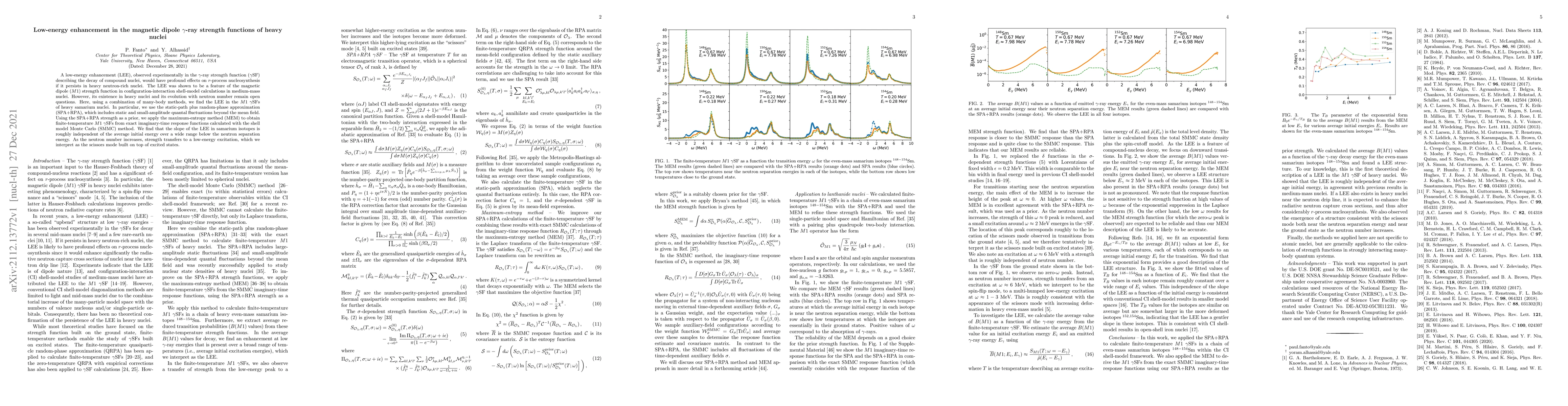 Thumbnail for Low-energy enhancement in the magnetic dipole $\gamma$-ray strength
  functions of heavy nuclei