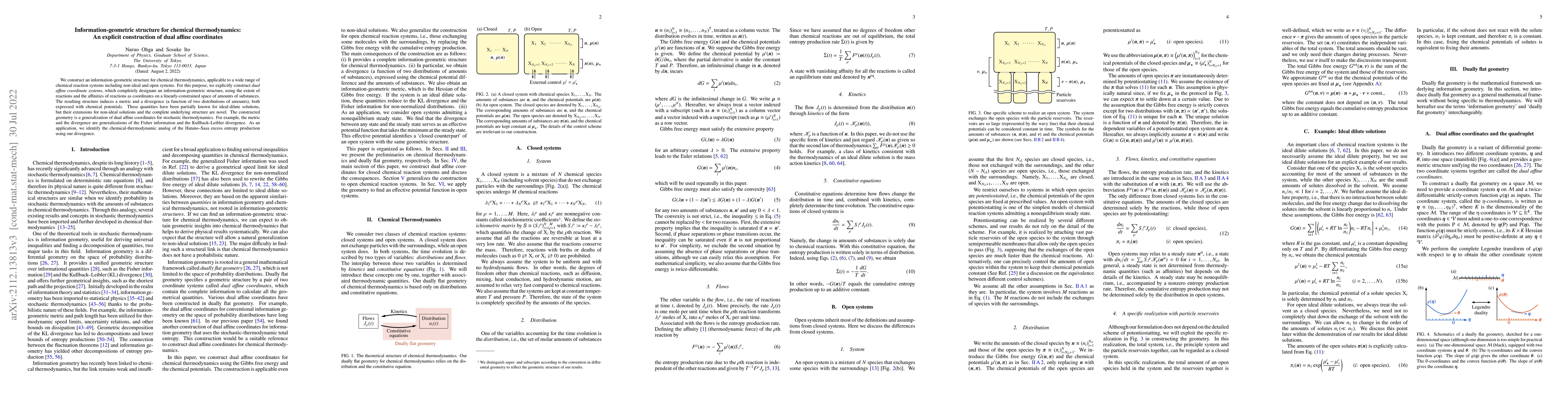 Thumbnail for Information-geometric structure for chemical thermodynamics: An explicit
  construction of dual affine coordinates
