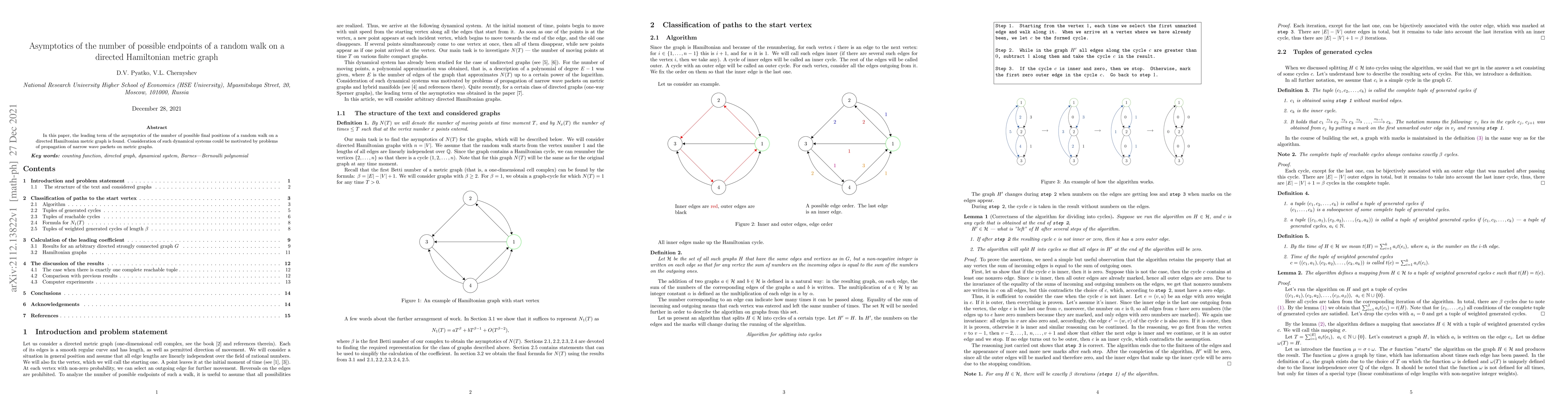 Thumbnail for Asymptotics of the number of possible endpoints of a random walk on a
  directed Hamiltonian metric graph