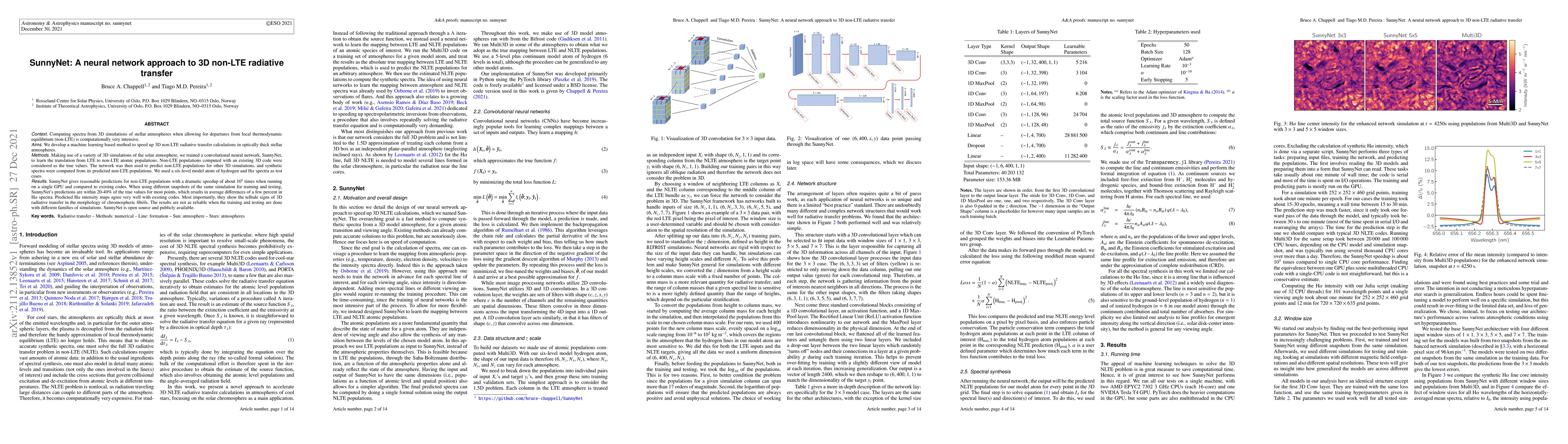 Thumbnail for SunnyNet: A neural network approach to 3D non-LTE radiative transfer
