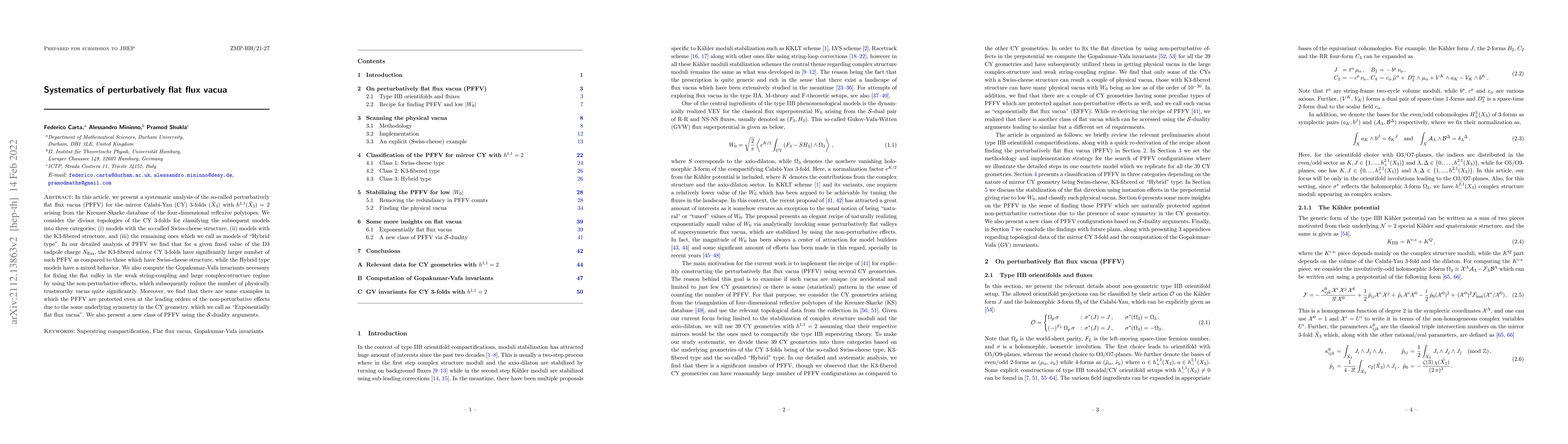 Thumbnail for Systematics of perturbatively flat flux vacua