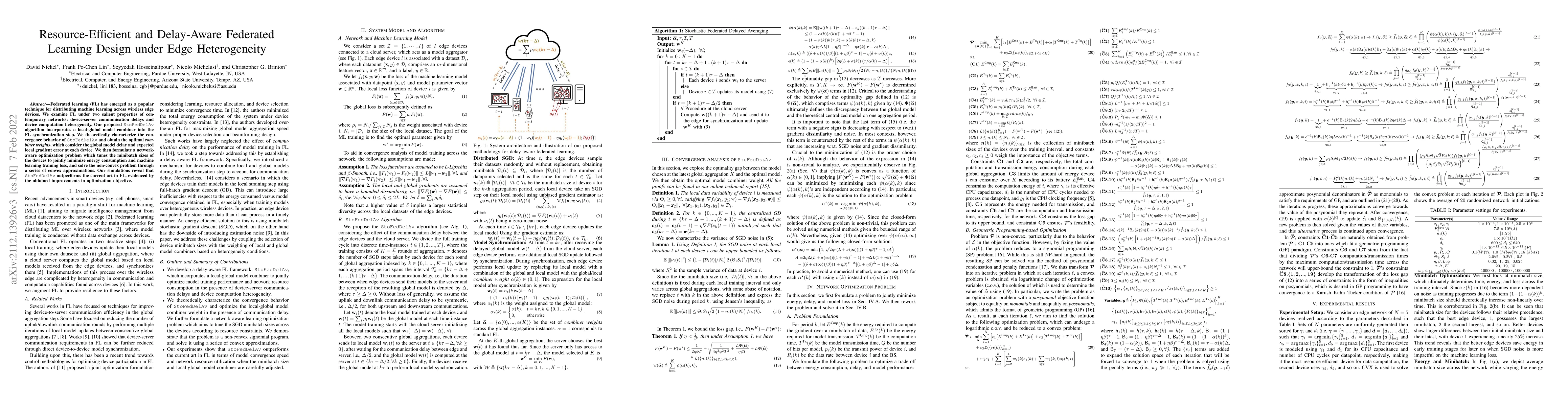Thumbnail for Resource-Efficient and Delay-Aware Federated Learning Design under Edge
  Heterogeneity