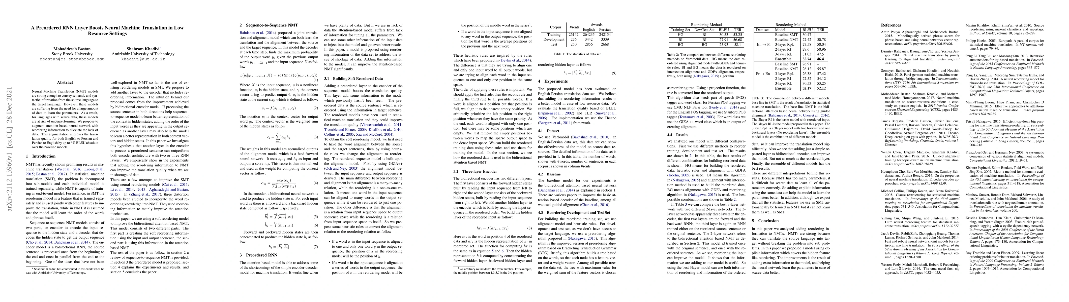 Thumbnail for A Preordered RNN Layer Boosts Neural Machine Translation in Low Resource
  Settings